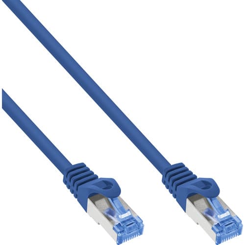 80er B-Pack Inline® Cat.6a S/Ftp Lszh Patchkabel, Cca, Blau, 1m