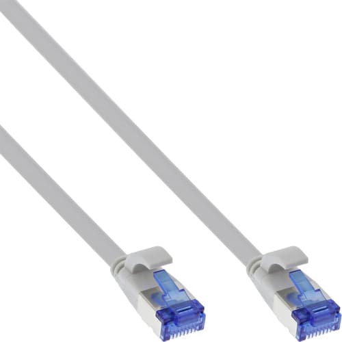 Inline® Patchkabel Flach, U/Ftp, Cat.6a, Tpe Halogenfrei, Grau, 5m