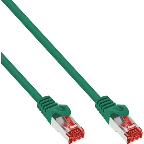 Inline® Patchkabel, S/Ftp (Pimf), Cat.6, 250mhz, Pvc, Cca, Grün, 10m