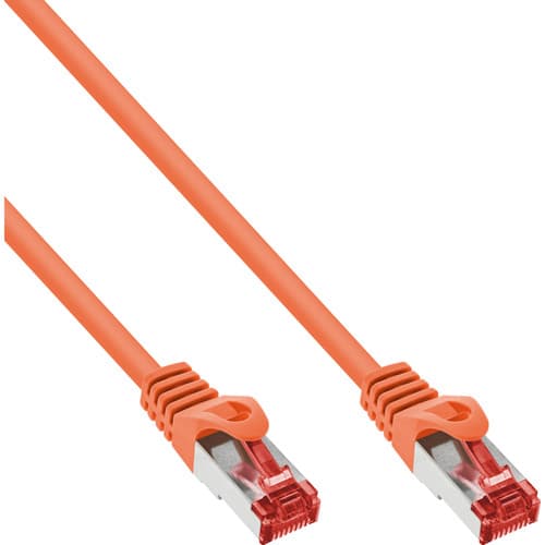 Inline® Patchkabel, S/Ftp (Pimf), Cat.6, 250mhz, Pvc, Kupfer, Orange, 15m