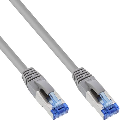 Inline® Patchkabel, S/Ftp (Pimf), Cat.6a, Halogenfrei, Grau, 1m