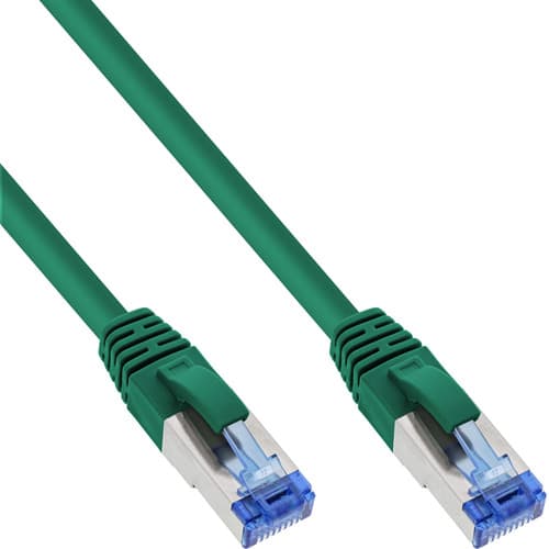 15er B-Pack Inline® Patchkabel, S/Ftp (Pimf), Cat.6a, Halogenfrei, Grün, 7,5m