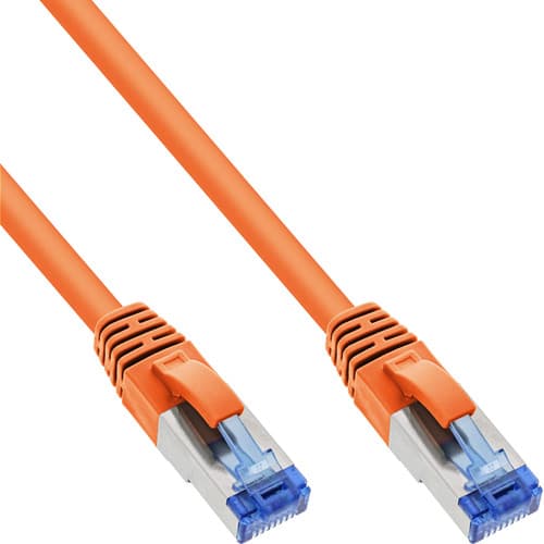 Inline® Patchkabel, S/Ftp (Pimf), Cat.6a, Halogenfrei, Orange, 1,5m