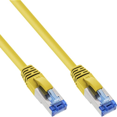 Inline® Patchkabel, S/Ftp (Pimf), Cat.6a, Halogenfrei, Gelb, 1,5m