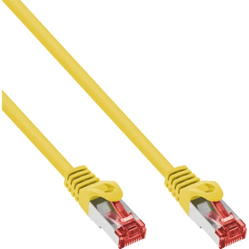 Inline® Patchkabel, S/Ftp (Pimf), Cat.6, Halogenfrei, Kupfer, Gelb, 0,5m