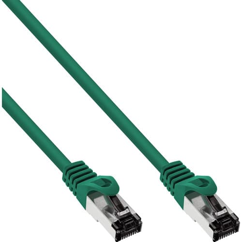 Inline® Patchkabel, S/Ftp (Pimf), Cat.8.1, 2000mhz, Halogenfrei, Grün, 1m