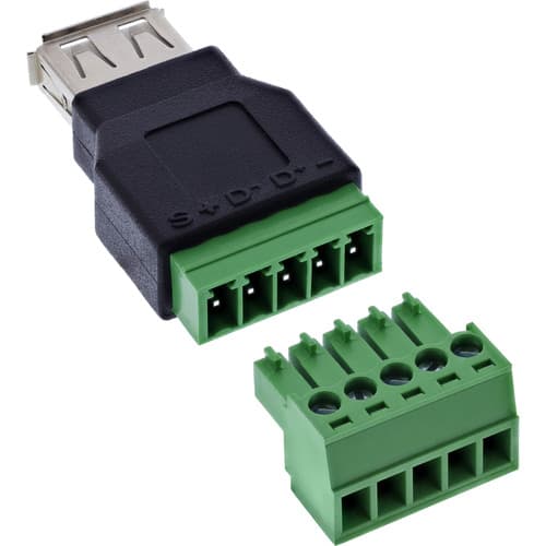 Inline® Usb-A Buchse Auf Terminalblock, 5pol, Ohne Kabel