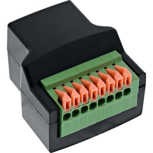 Inline® Rj45 Buchse An Terminalblock, 8pol, Push-In-Klemme