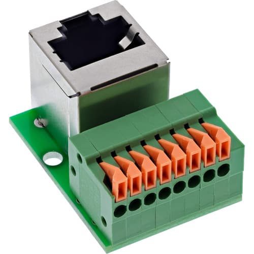Inline® Rj45 Buchse An Push-In-Klemme, 8pol, Cat.5e, Gewinkelt