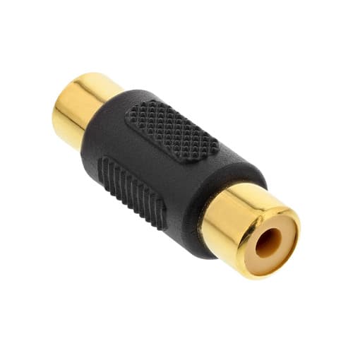 Inline® Audio Adapter, Cinch Buchse An Cinch Buchse, Vergoldet