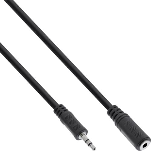 Inline® Klinke Verlängerung, 3,5mm Klinke Stecker / Buchse, Stereo, 1m