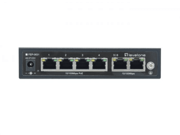 6-Port Fast Ethernet 4-Port Poe 802.3af, 250m Poe Auto Checking
