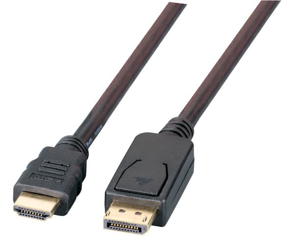 Displayport/Hdmi Kabel 4k60hz,A-A St-St, 5m, Schwarz