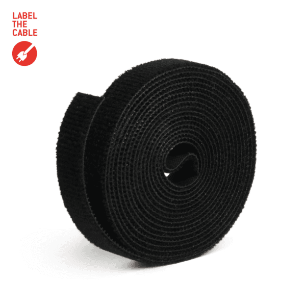 Ltc Roll Strap, Doppelseitige Klettbandrolle, 3m Schwarz