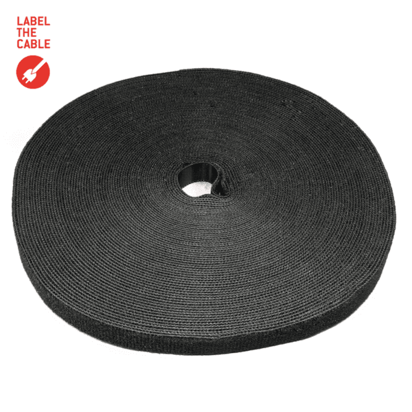Ltc Roll Strap Doppelseitige Klettbandrolle, 25m Schwarz