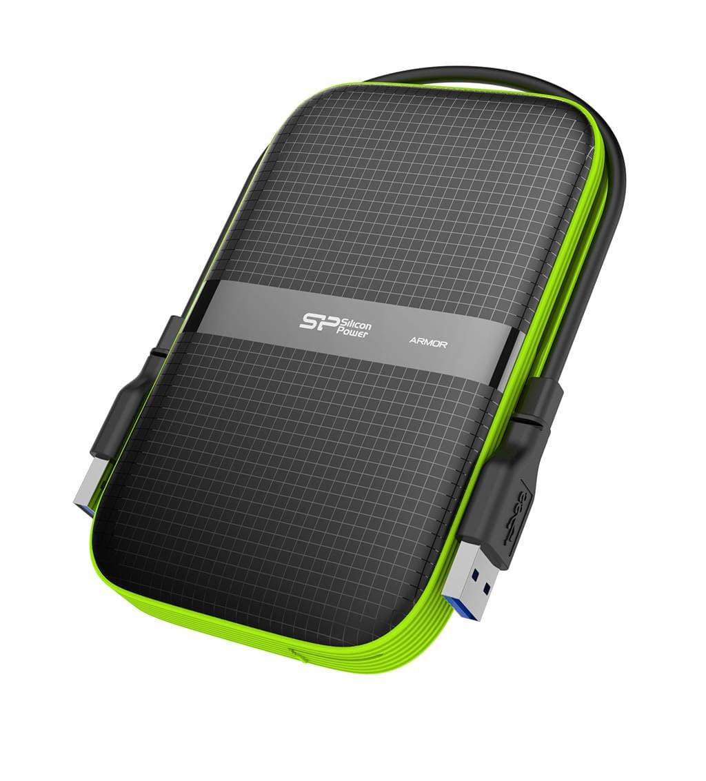 Silicon Power 6.3cm 2tb Usb3.2 A60 Water-Res. Black/Green Extern Retail