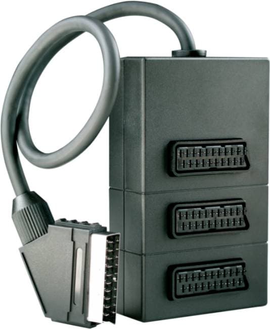 Schwaiger Scart-Verteiler 3-Fach Schwarz