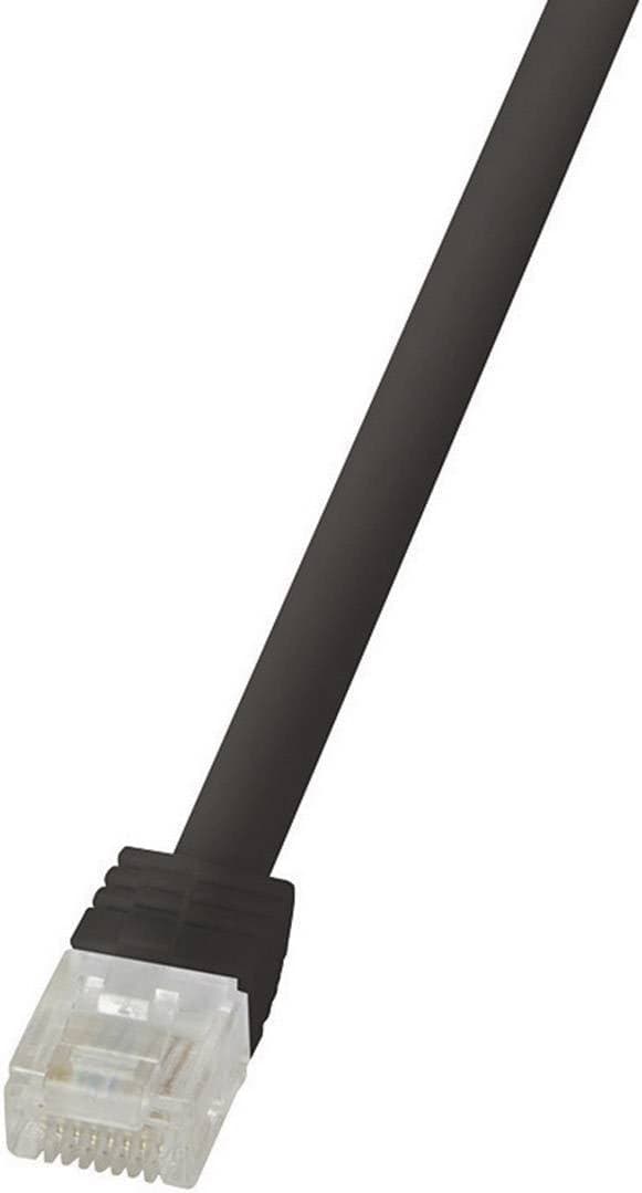 Logilink Flachpatchkabel Rj45 U/Utp Cat6 3.00m Schwarz
