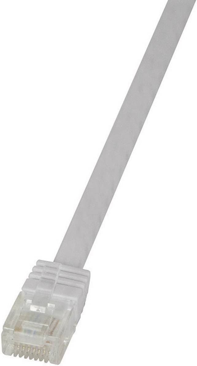 Logilink Flachpatchkabel Rj45 U/Utp Cat6 0.25m Weiß