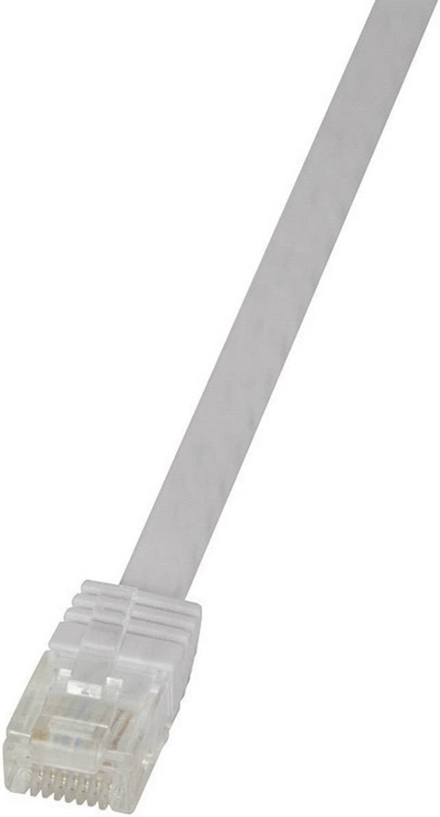 Logilink Flachpatchkabel Rj45 U/Utp Cat6 1.00m Weiß