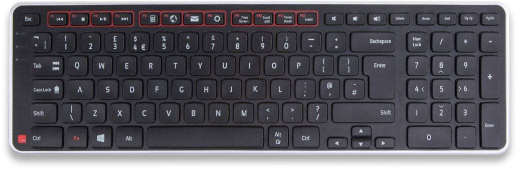 Contour Balance Tastatur Wireless De-Layout Schwarz/Silber Retail