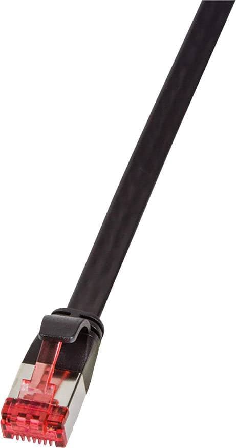 Logilink Flachpatchkabel 2xrj45 U/Ftp Cat6a 15.0m Schwarz