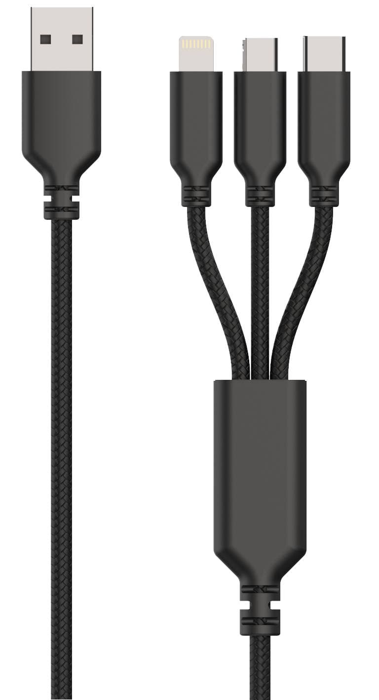 2go Kfz-Ladegerät 15w 3in1 Micro-Usb, Lightning, Usb-C Sw