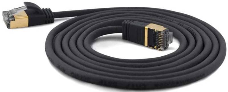 Wantec Patchkabel Sstp Cat7 Ste. Cat6a D=4mm 0,50m Schwarz