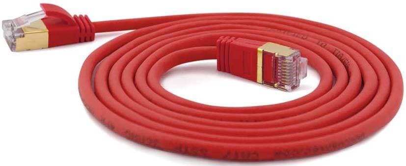 Wantec Patchkabel Sstp Cat7 Ste. Cat6a D=4mm 0,20m Rot