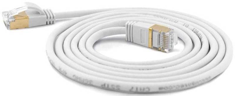 Wantec Patchkabel Sstp Cat7 Ste. Cat6a D=4mm 0,20m Weiß