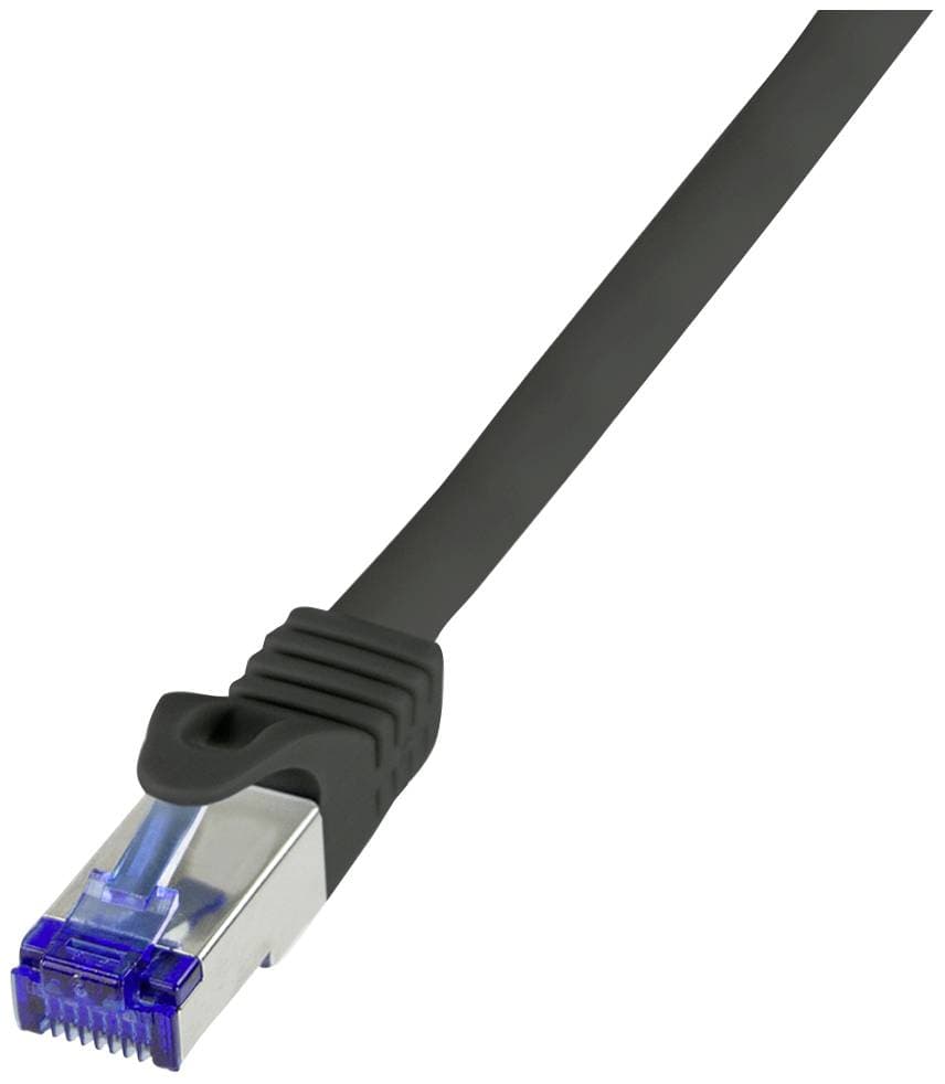 Logilink Patchkabel Ultraflex, Cat.6a, S/Ftp, Schwarz, 5 M