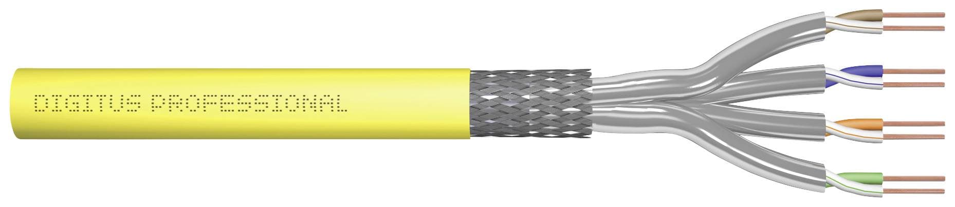Digitus Verlegekabel Cat7a S/Ftp Tw.Pair 500m Gelb Awg22/1