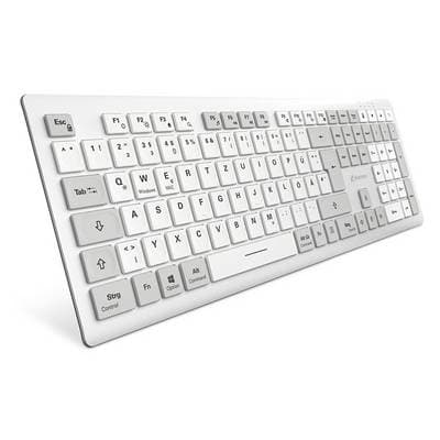 Sharkoon Bürotastatur Officepal K30w Kabellos Weiß