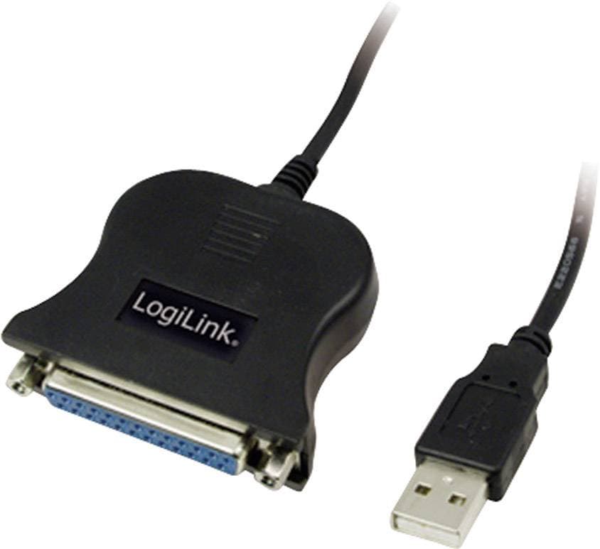 Logilink Usb-Kabel D-Sub 25-Pin Parallel St/Bu 1.80m Bk