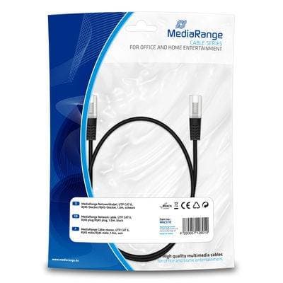 Mediarange Patchkabel Rj45 U/Utp C5e 1.0m Black (Utp)