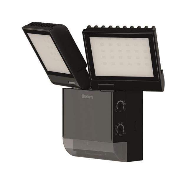 Theben Led-Strahler M Theleda S17-100 Bk Bewegungsmelder F.Wandmontage 1020803