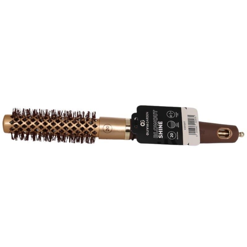 Olivia Garden Expert Blowout Shine Gewellte Borsten Gold&Braun 20 Mm