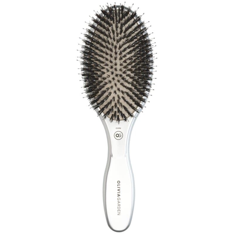 Olivia Garden Expert Care Oval Wildschwein-/Nylonborsten Silber