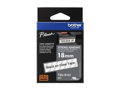 Brother Tzes141 Spezialband 18mm Schwarz