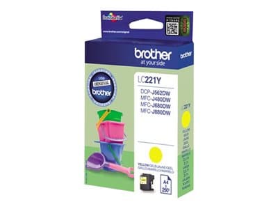 Brother Lc221y Ink Yellow 300 Pages