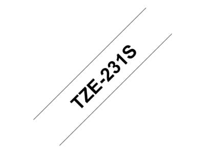 Brother Tze231s2 Black/White 12mm 4m