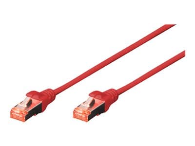 Digitus Patchkabel Cat6 S/Ftp 2xrj45 1.0m Rot Hebelschutz Polybeutel