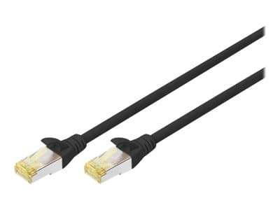 Digitus Cat 6a S/Ftp Patchkabel, 10 Stück, 0,25m, Schwarz