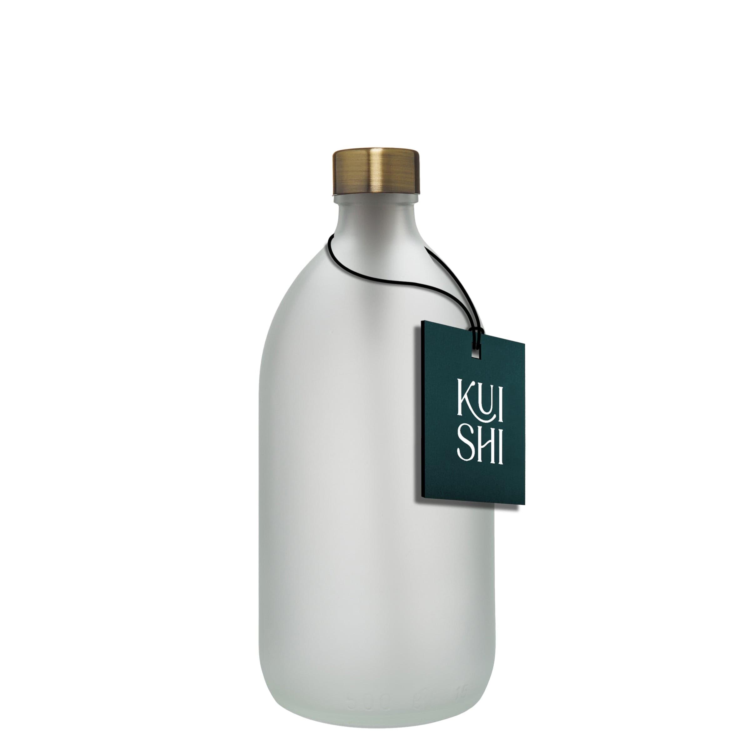 Weiße Glasflasche Mit Deckel