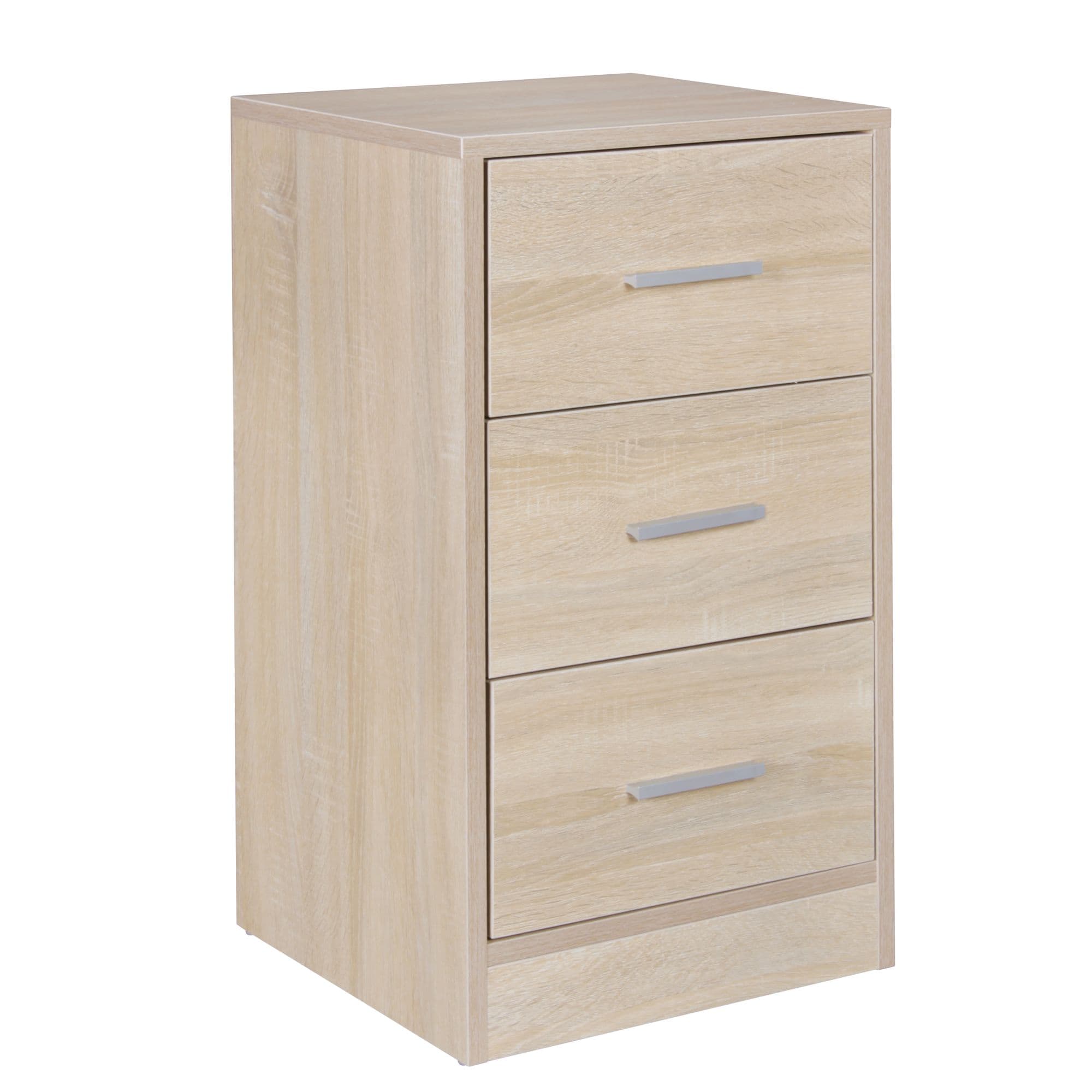 Finebuy Nachtkonsole Boxspringbett Foggia Mit 3 Schubladen In Holz Modern, B X H X T: 37,5 X 68 X 35 Cm, Design Nachtkästchen, Nako - Nachttisch Kommode, Nachtschrank