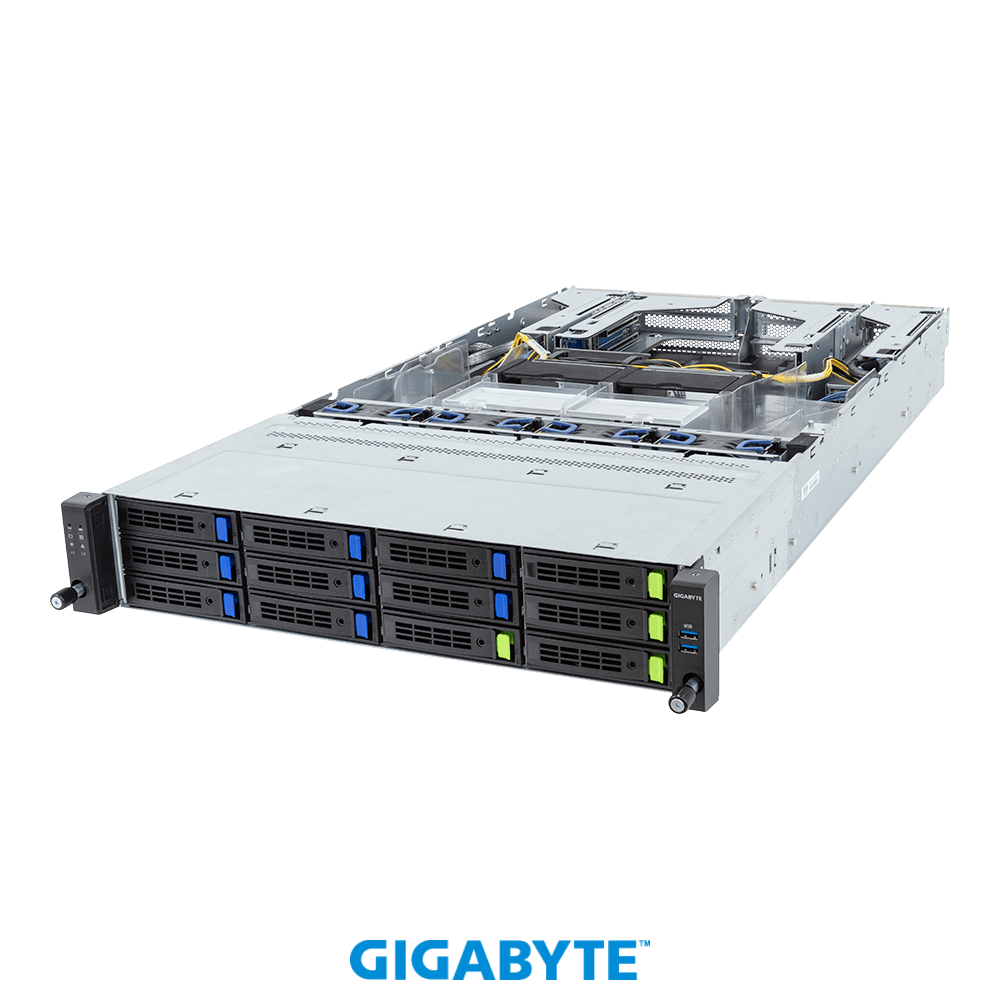 Gigabyte R283-S93-Aaf1 2u 5th/4th Intel 12x3.5"/2.5" 2x2400w