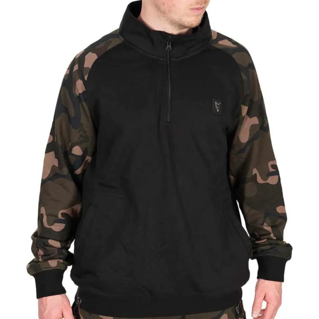 Fox Lw Black / Camo Qtr Zip Pullover L