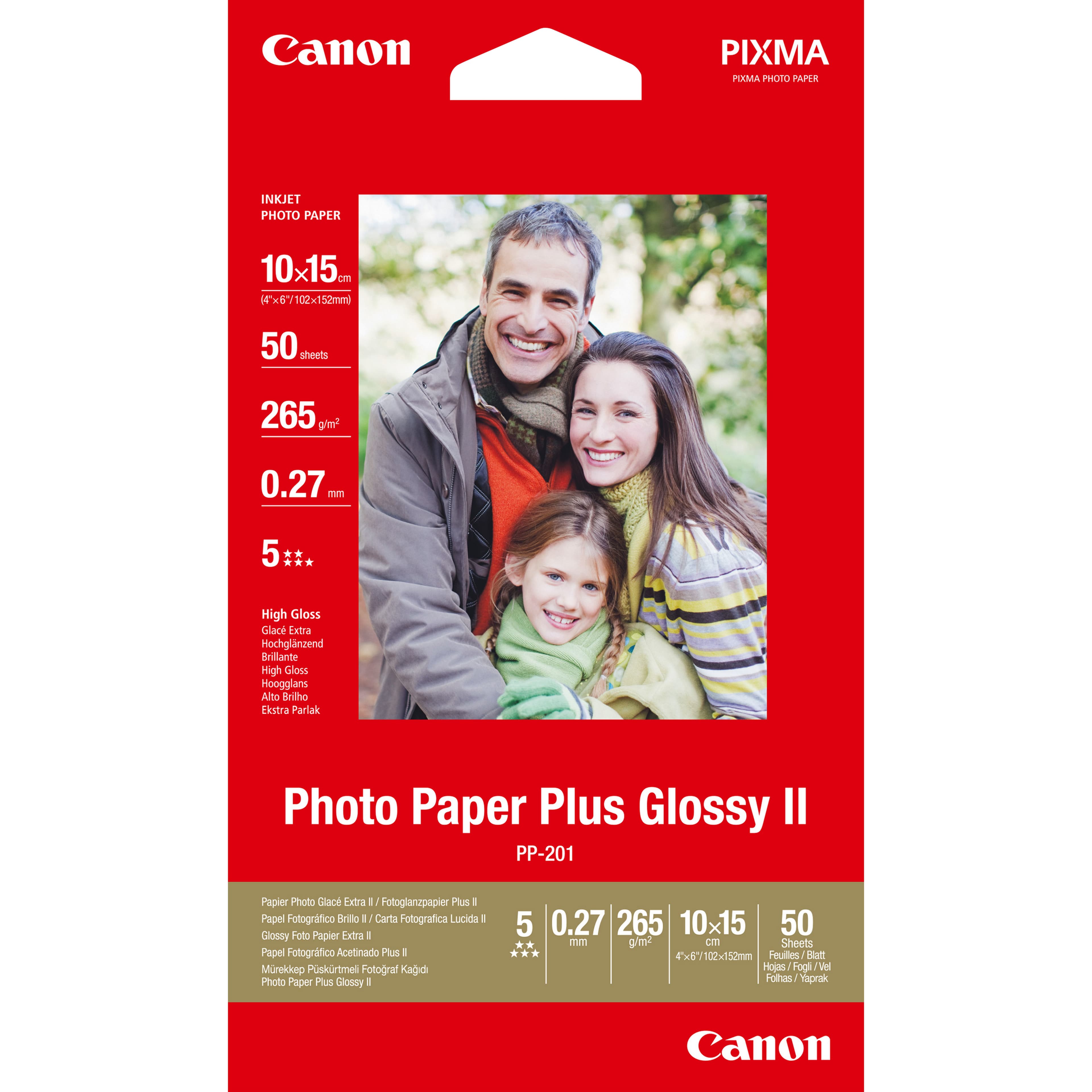 Papier Canon Pp201 Fotopapier 10x15 50bl (260g)