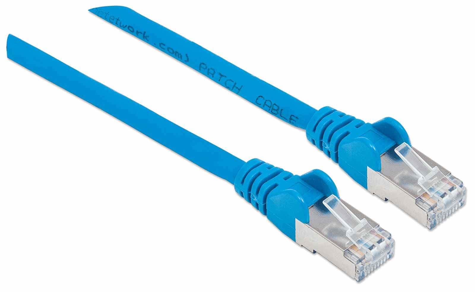 Intellinet Patchkabel Cat6a-Stecker/Cat7-Rohkabel 0,25m Blau