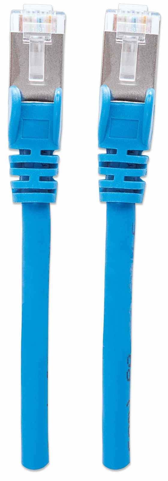 Intellinet Patchkabel Cat6a-Stecker/Cat7-Rohkabel 1,5m Blau